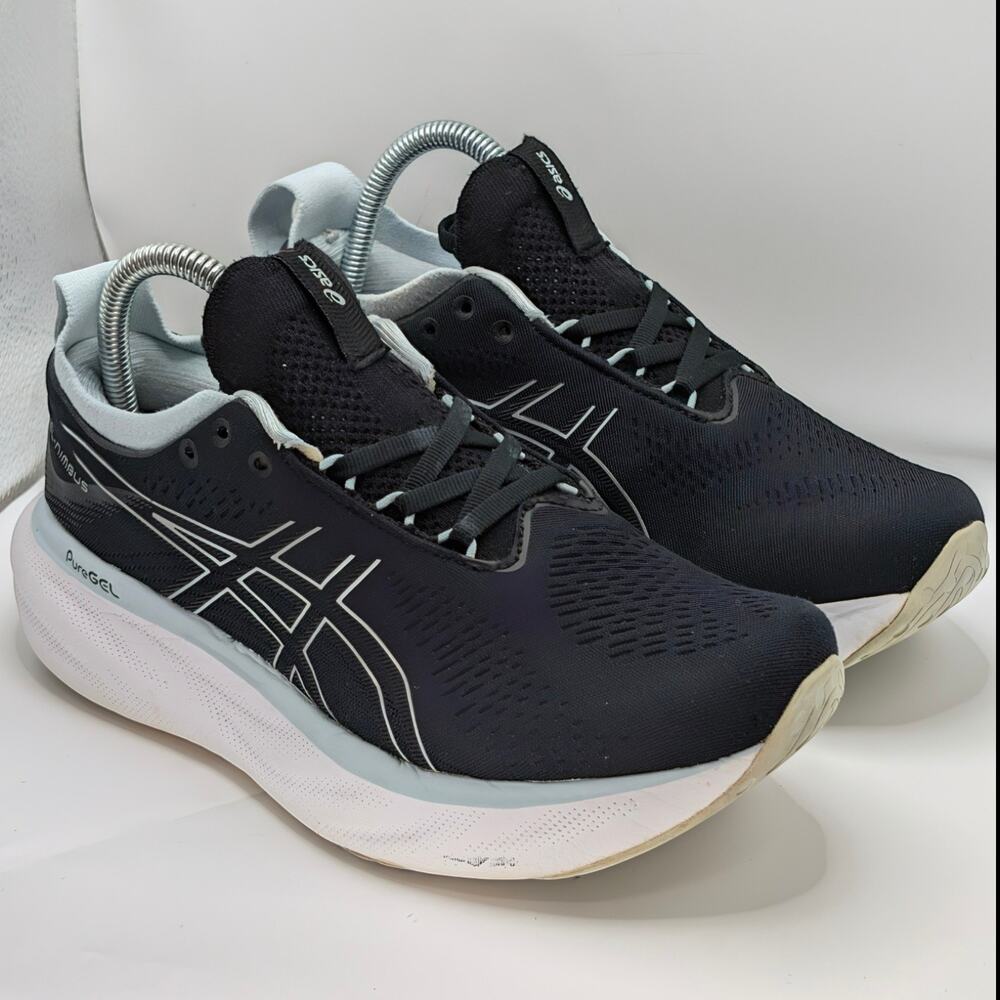 Asics Gel-Nimbus 25 Black Reborn Blue Womens 8 UK 6 Running Shoes Sneakers